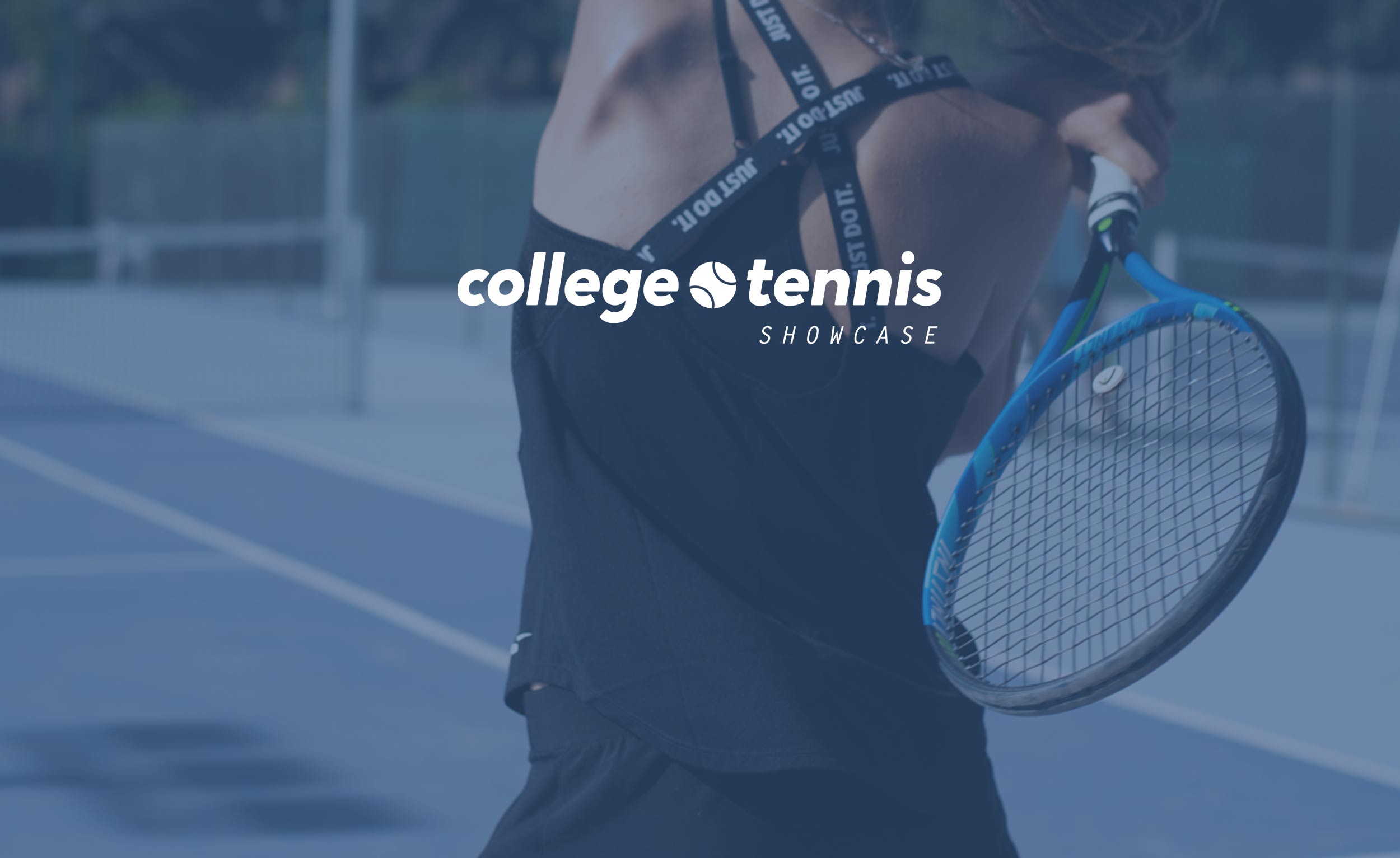 Diseño gráfico para eventos - College Tennis Showcase