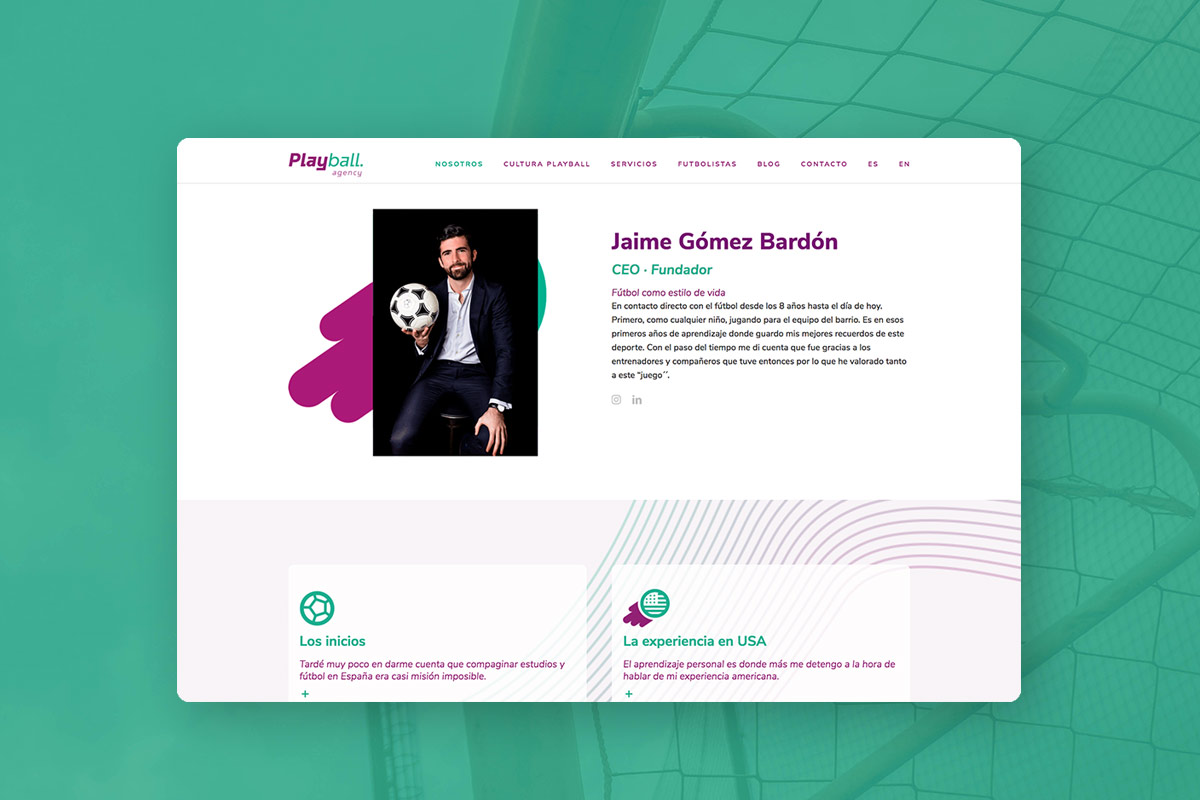 PlayBal Agency - Diseño global, branding, animaciones corporativas, página web