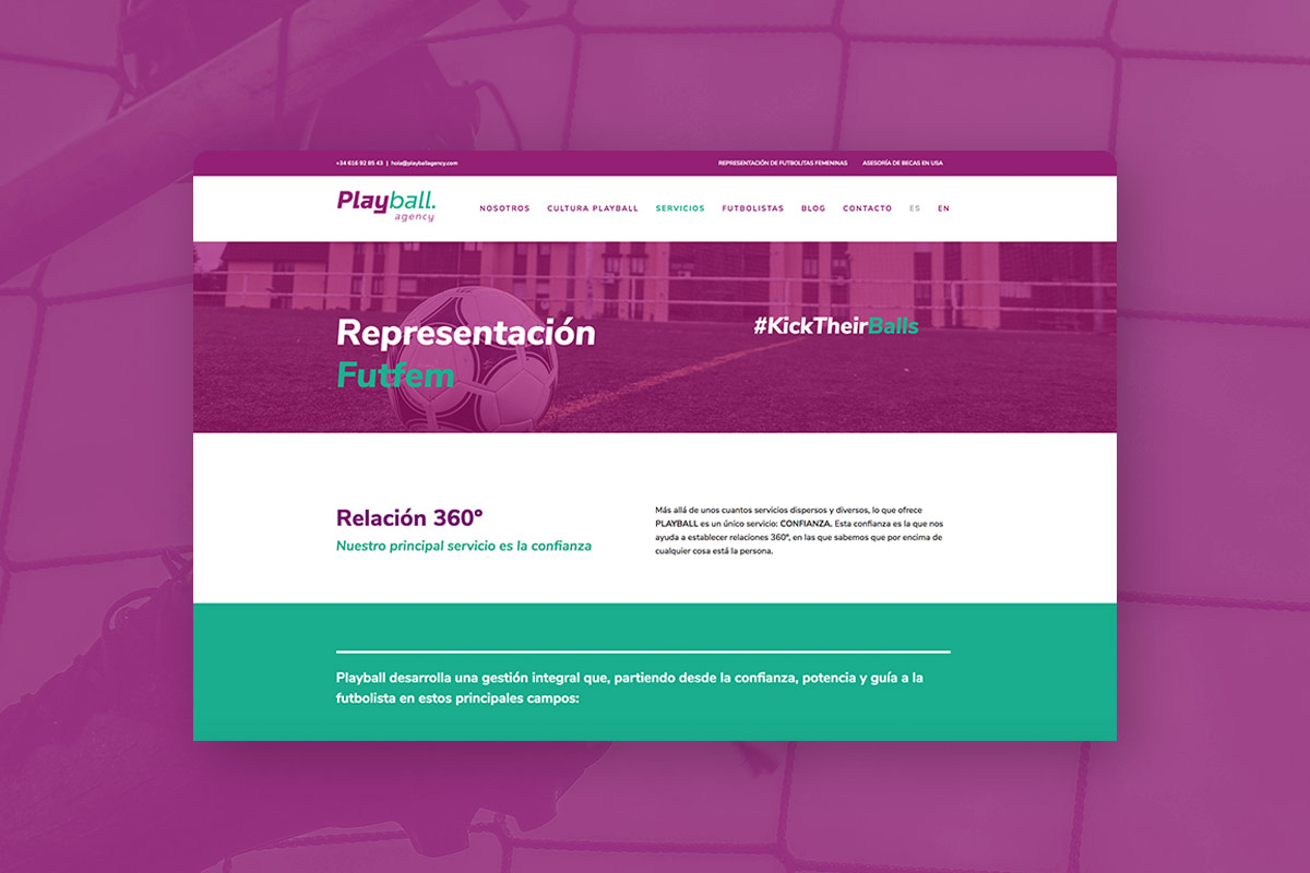PlayBal Agency - Diseño global, branding, animaciones corporativas, página web